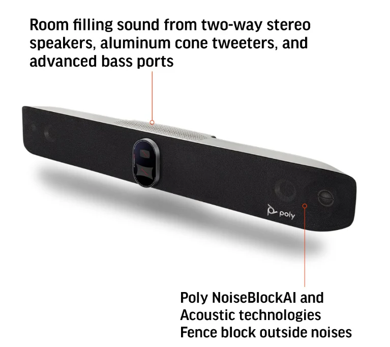 Poly Studio X70 All-In-One Video Bar with TC10 Controller Kit - Image 3