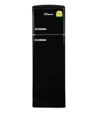 PowerPac PPF260 Black 2-Door Mini Fridge 255L Retro Fridge - Image 2