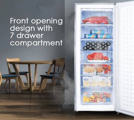 PowerPac PPFZ180 Upright freezer, Freestanding Freezer 175L - Image 3