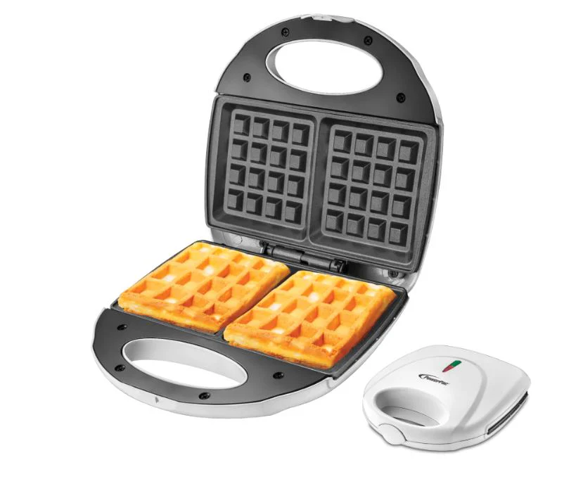 PowerPac PPT252 - Double-sided Heating Electric Waffle maker with Non-stick coating plate [BLACK/WHITE] - Image 2