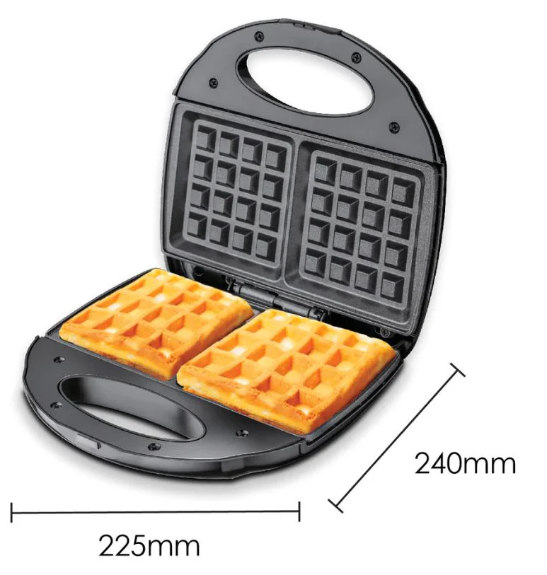 PowerPac PPT252 - Double-sided Heating Electric Waffle maker with Non-stick coating plate [BLACK/WHITE] - Image 3