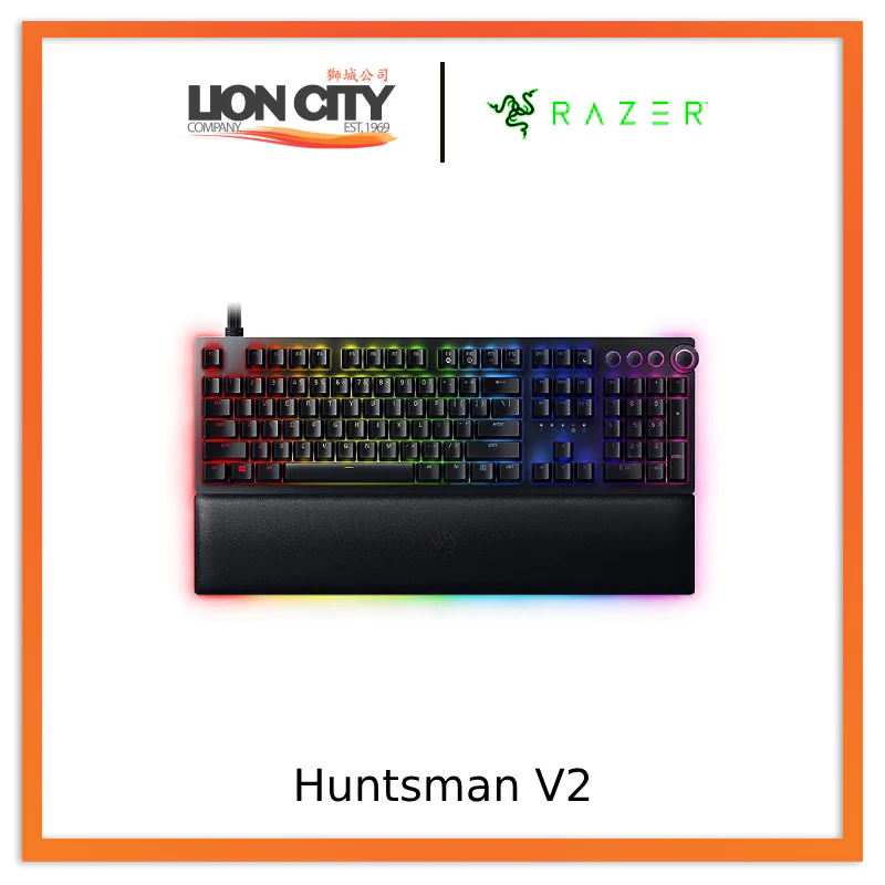 Razer™ Huntsman V2 - Optical Gaming Keyboard (Clicky Purple Switch) - US Layout - FRML Packaging