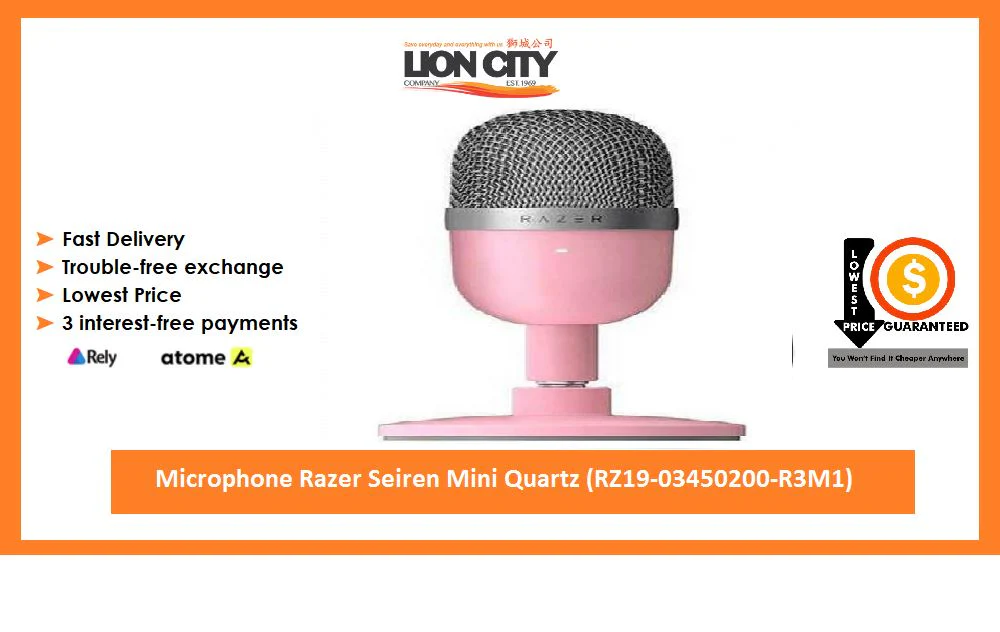RAZER GAMING MICROPHONE SEIREN MINI-QUARTZ PINK -RZ19-03450200-R3M1