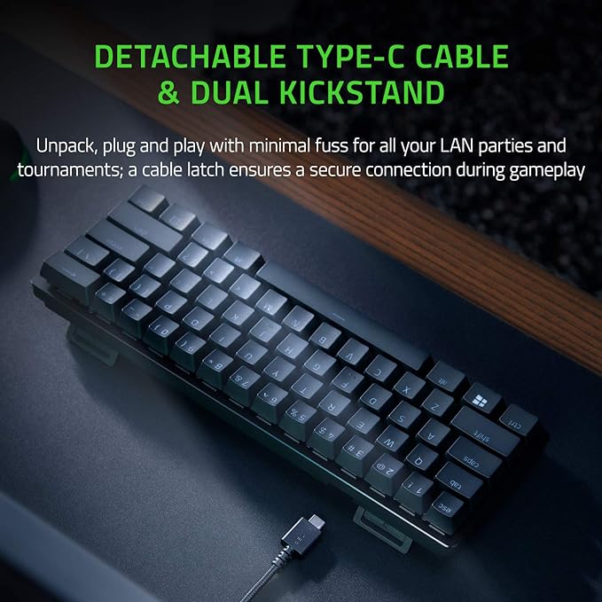 Razer Huntsman Mini - 60% Optical Gaming Keyboard (Clicky Purple Switch) - FRML Packaging - Image 2