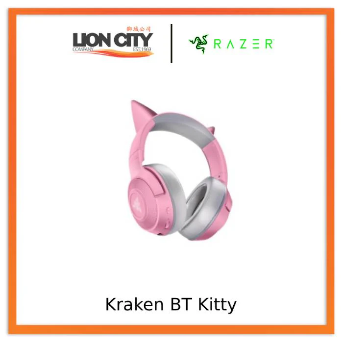 Razer Kraken BT Kitty Edition — Wireless Bluetooth Headset with Razer Chroma RGB (Quartz)
