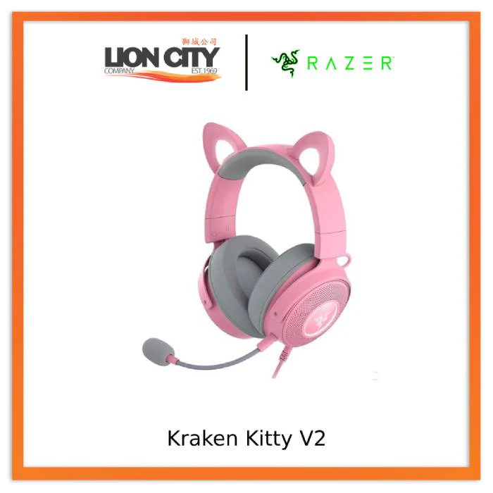 Razer Kraken Kitty V2 Wired USB Headset with RGB Kitty Ears - Image 3
