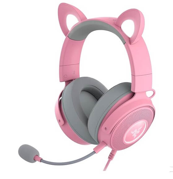 Razer Kraken Kitty V2 Wired USB Headset with RGB Kitty Ears - Image 4
