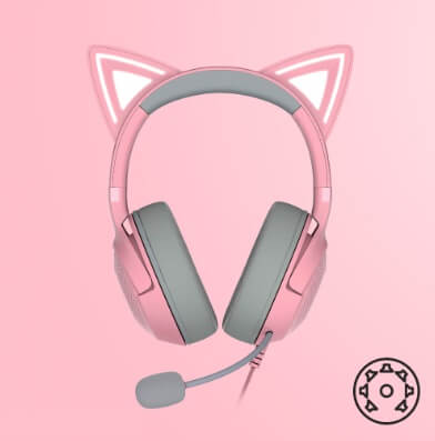 Razer Kraken Kitty V2 Wired USB Headset with RGB Kitty Ears - Image 5