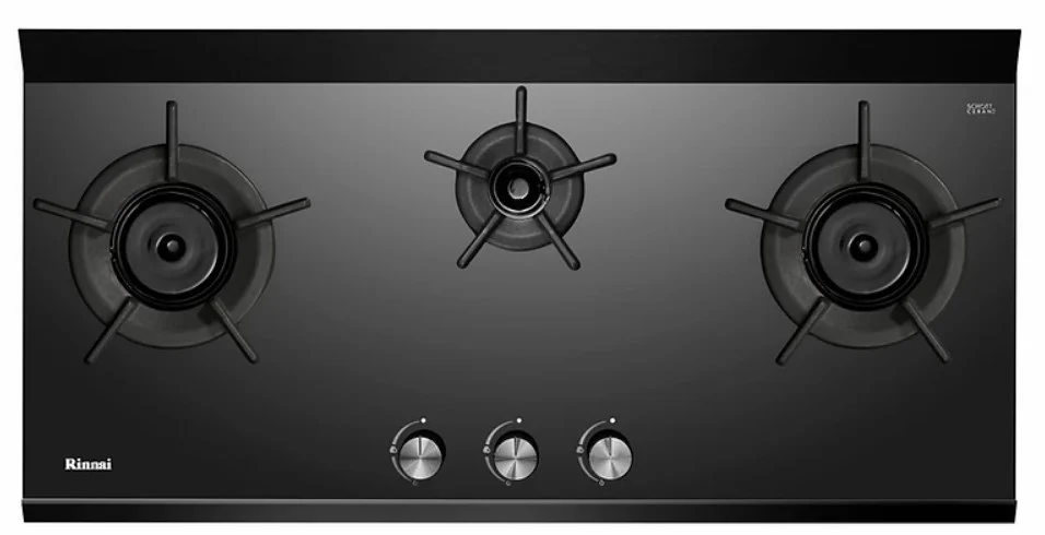 Rinnai RB-3CGN 3 Inner Burner Built-In Hob Schott Ceran Glass (Black) - Image 2