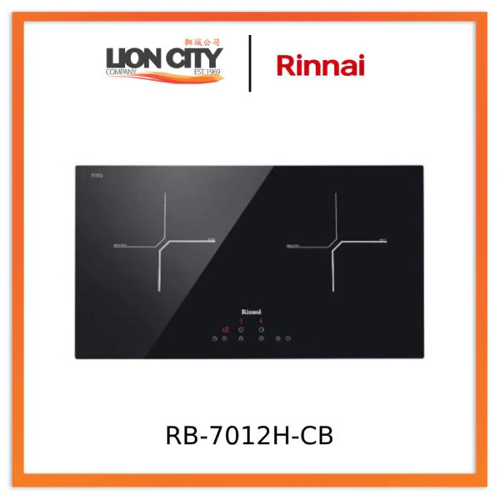 Rinnai RB-7012H-CB 2 Zone Built-in Induction Hob Schott Ceran Glass 70cm (Black)