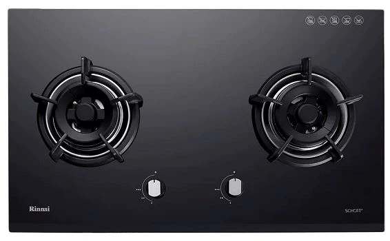 Rinnai RB-72G 2 Burner Built-In Hob Schott Glass (Black) Top Plate RB72G - Image 3