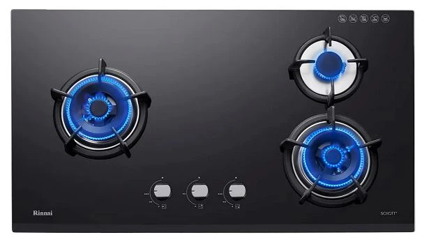 Rinnai RB-93TG Schott 3 Burner Built-in Glass Hob Schott Glass (black) - Image 3