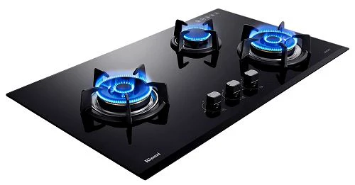 Rinnai RB-93UG 3 Burner Built-In Hob Schott Glass (black) Top Plate RB93UG - Image 2