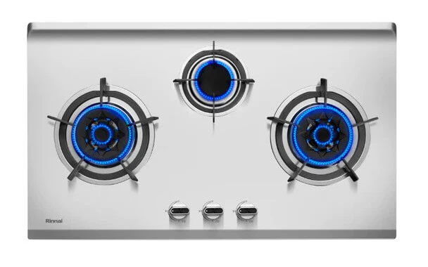 Rinnai-RB-983S 3 Burner Built-In Hob Stainless Steel Top Plate - Image 3