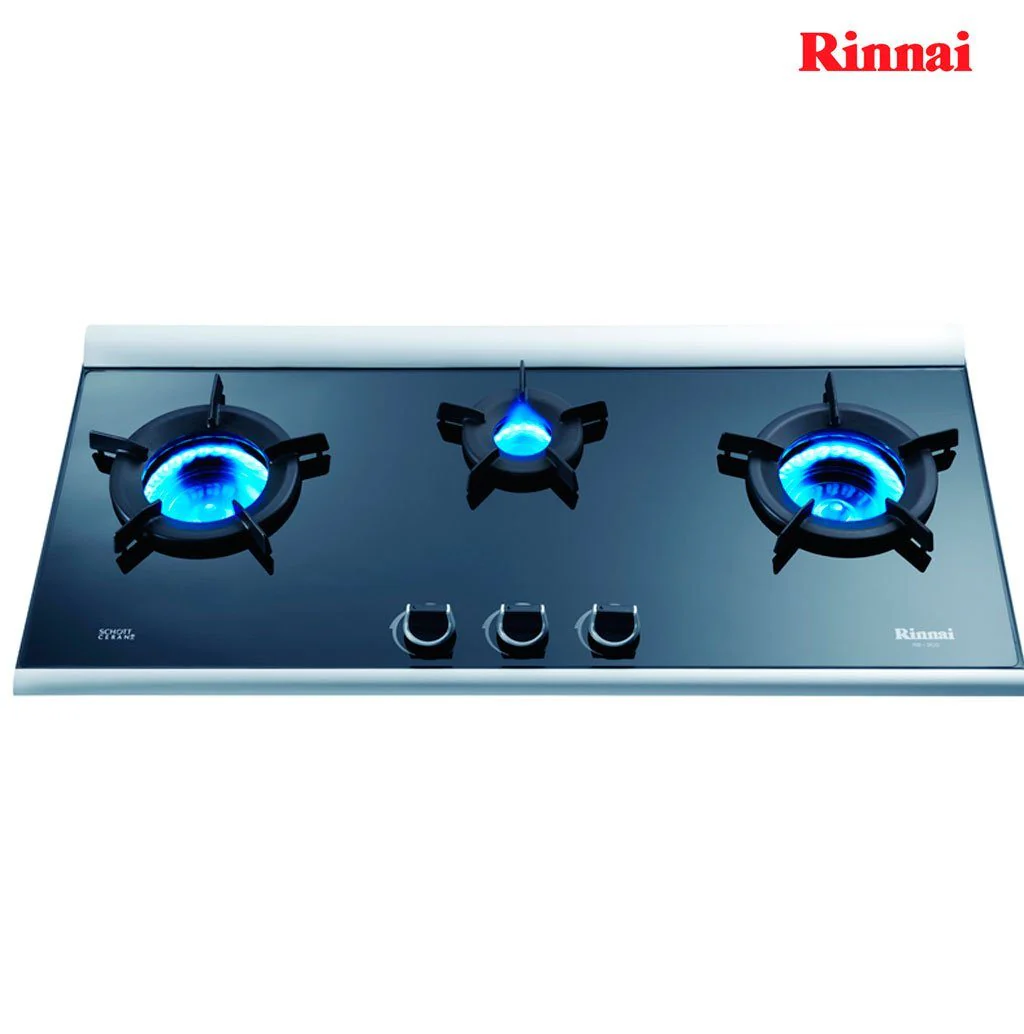 Rinnai RH-90ER/i (MS,G,S) Cooker Hood + RB-3CG Ceran Glass Hob - Image 2
