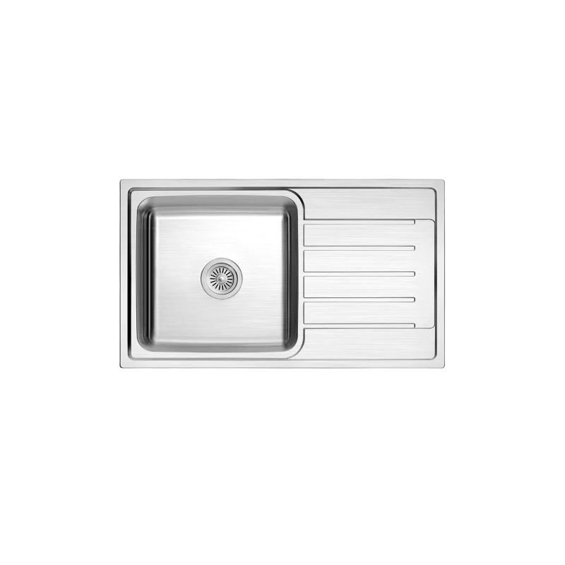 Rubine 1 Bowl + Drainer Inset Stainless Steel Kitchen Sink ZEX 811 - Image 2