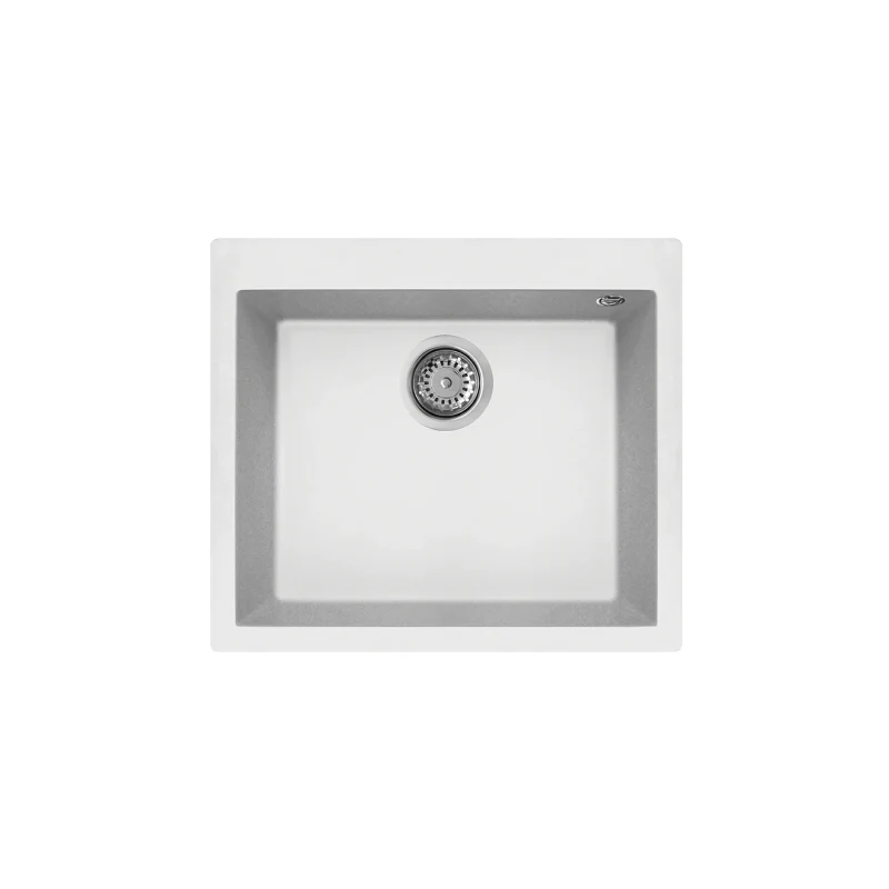 Rubine 1 Bowl Inset Granite Kitchen Sink MEQ 810-57 WH - Image 2