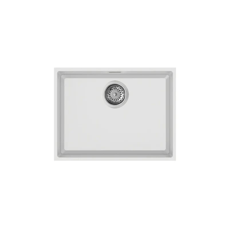 Rubine 1 Bowl Undermount Granite Kitchen Sink MEQ 810-54U WH - Image 2