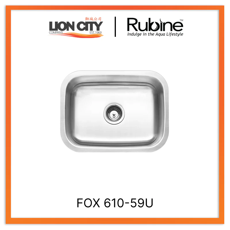 Rubine 1 Bowl Undermount Kitchen Sink FOX 610-59U