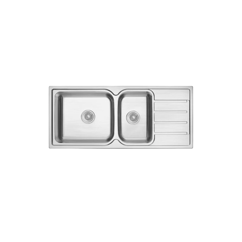 Rubine 1½ Bowls + Drainer Bowl Inset Stainless Steel Kitchen Sink ZEX 861 - Image 2