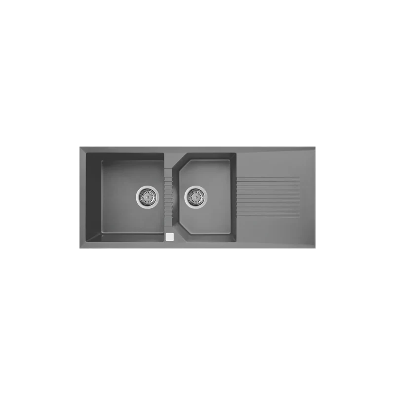 Rubine 1¾ Bowls + Drainer Inset Granite Kitchen Sink MEQ 861 TI - Image 2