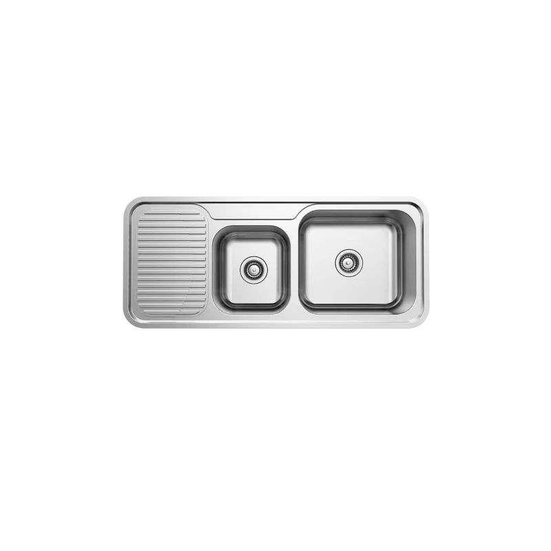 Rubine 1¾ Bowls + Drainer Inset Stainless Steel Kitchen Sink JUX 661L - Image 2