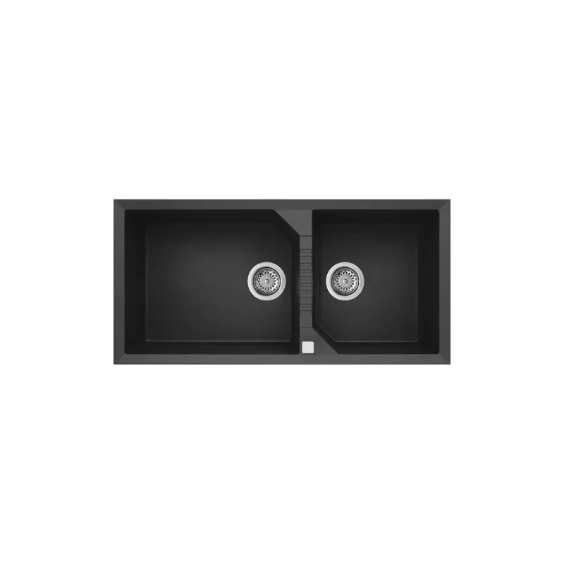 Rubine 1¾ Bowls Inset Granite Kitchen Sink MEQ 860-100 PB - Image 2