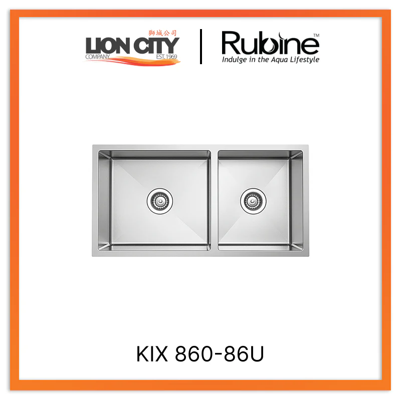 Rubine 1¾ Bowls Undermount Stainless Steel Kitchen Sink KIX 860-86U