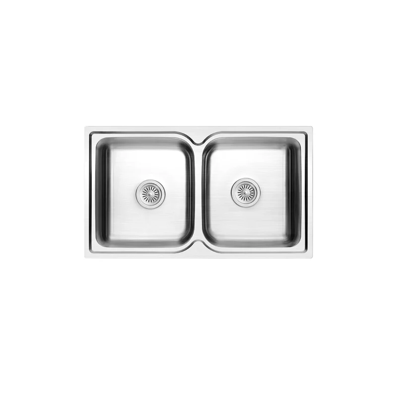 Rubine 2 Bowl Inset Stainless Steel Kitchen Sink ZEX 820 - Image 2
