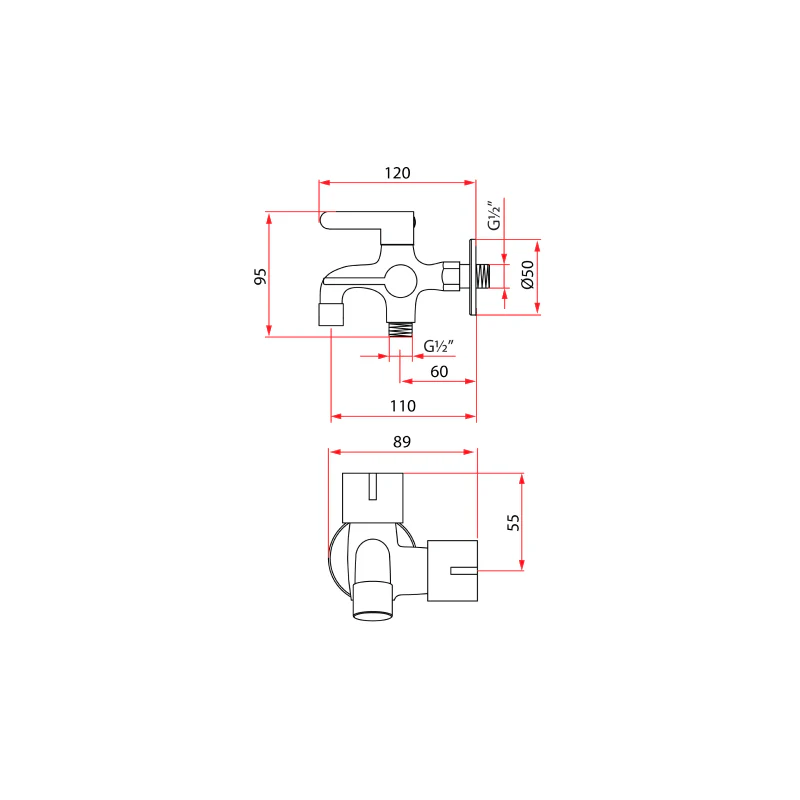 Rubine ALTA T91331 2 Way Tap - Image 3