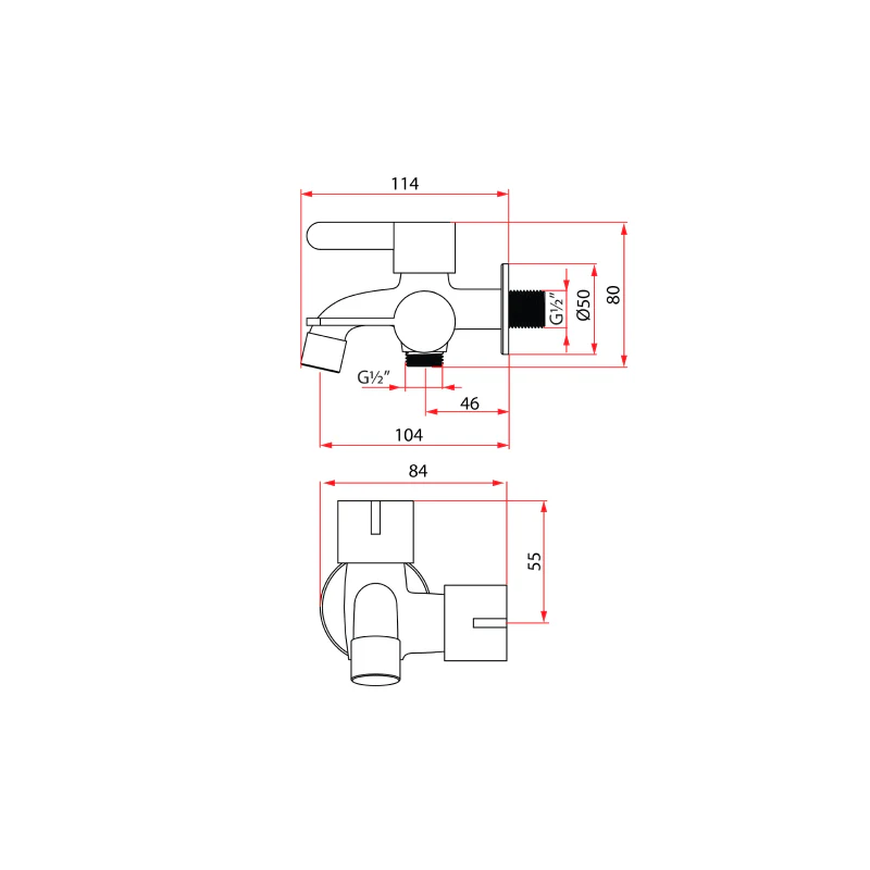 Rubine ALTA T91331 SS 2 Way Tap - Image 3