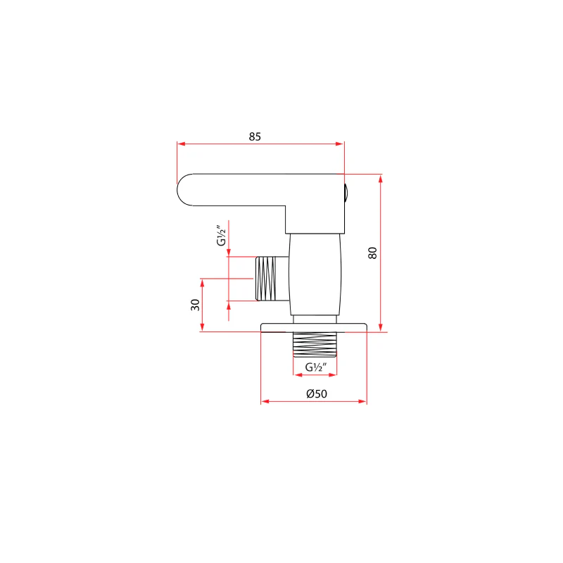 Rubine ALTA A91310 Angle Valve - Image 3