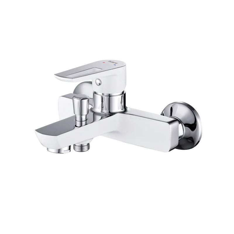 Rubine Bath Mixer White Stylo 9161 WH Hot and Cold - Image 2