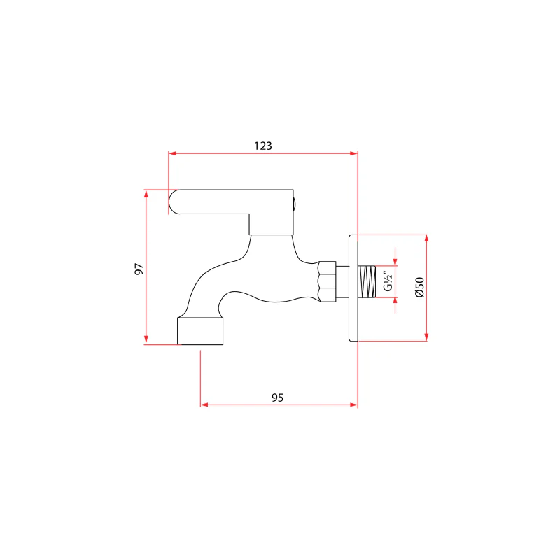 Rubine ALTA B91351 Bib Tap - Image 3