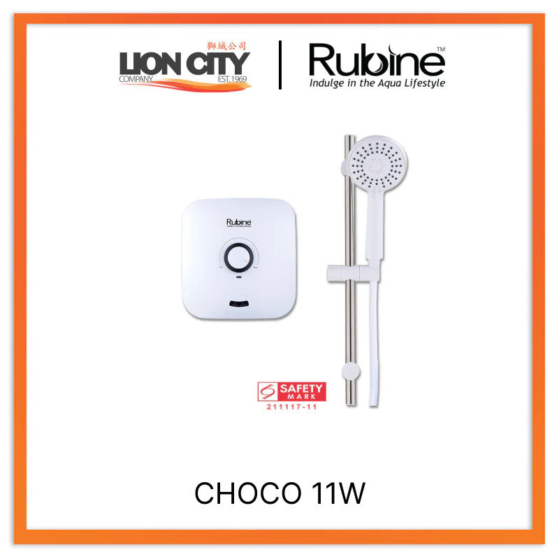 Rubine CHOCO 11B Instant Water Heater with Shower Set - Image 2