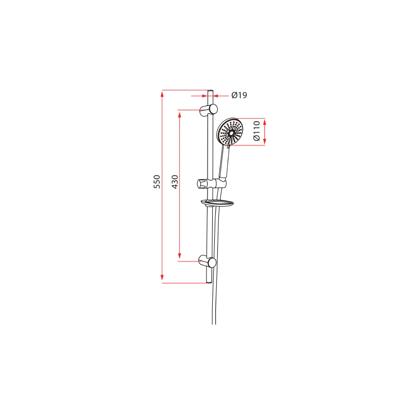 Rubine CHOCO 11B Instant Water Heater with Shower Set - Image 3