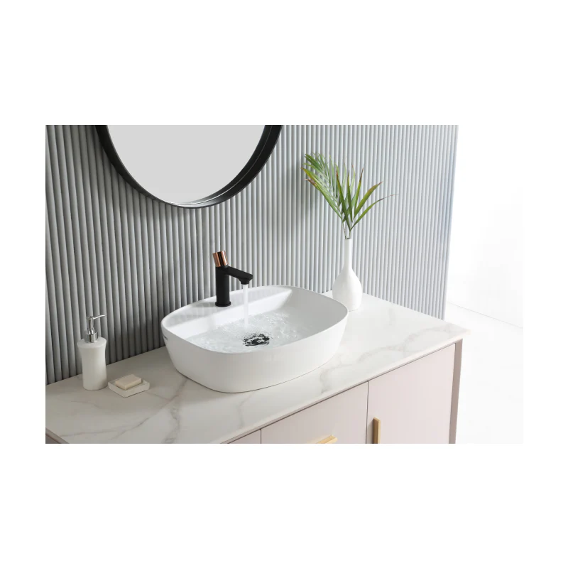 Rubine EVEA 50M Countertop Rectangular Ceramic Basin - Image 4