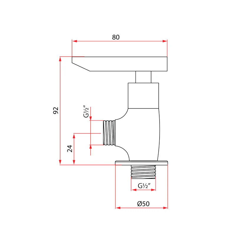 Rubine FRESCO A97310 Angle Valve - Image 3