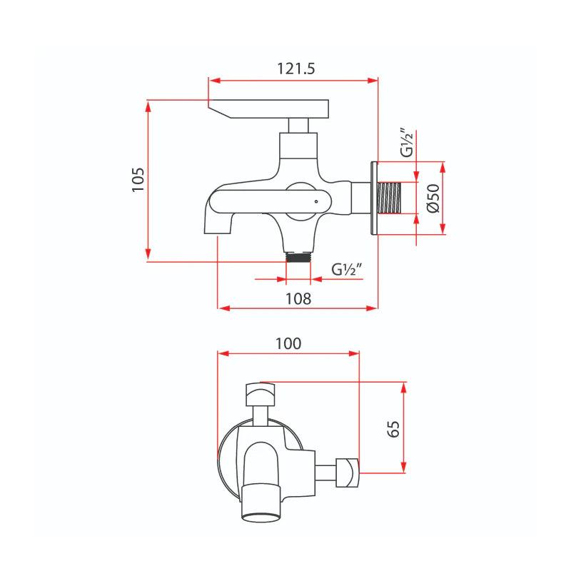 Rubine FRESCO T97331 2 Way Tap - Image 3