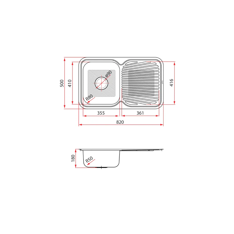 Rubine Kitchen Sink Deluxe DUX 611 - Image 3