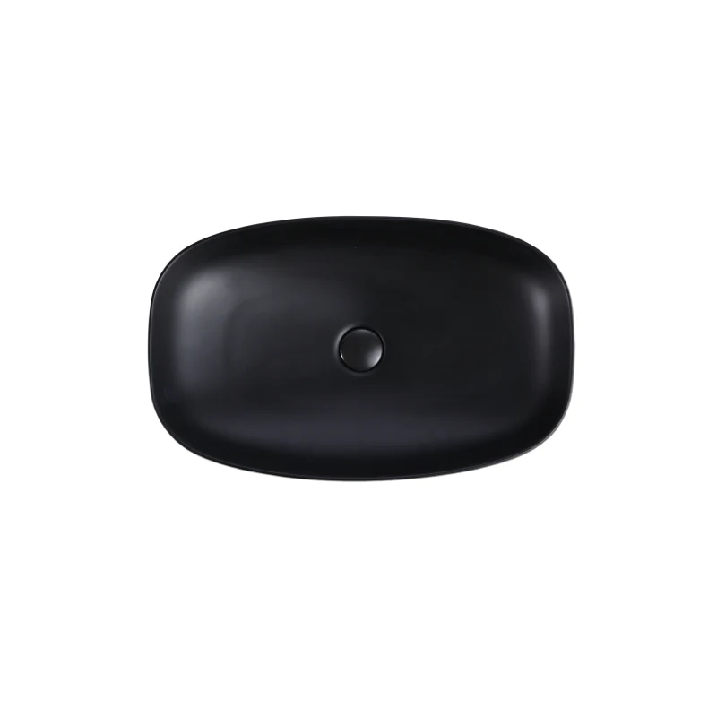 Rubine QTRO 60-BK Countertop Rectangular Ceramic Basin - Image 2
