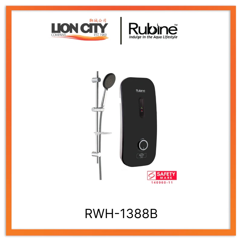 Rubine RWH-1388B Electric Instant Water Heater
