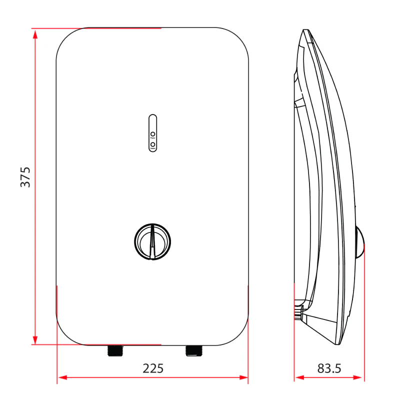 Rubine RWH-933B Electric Instant Water Heater - Image 2