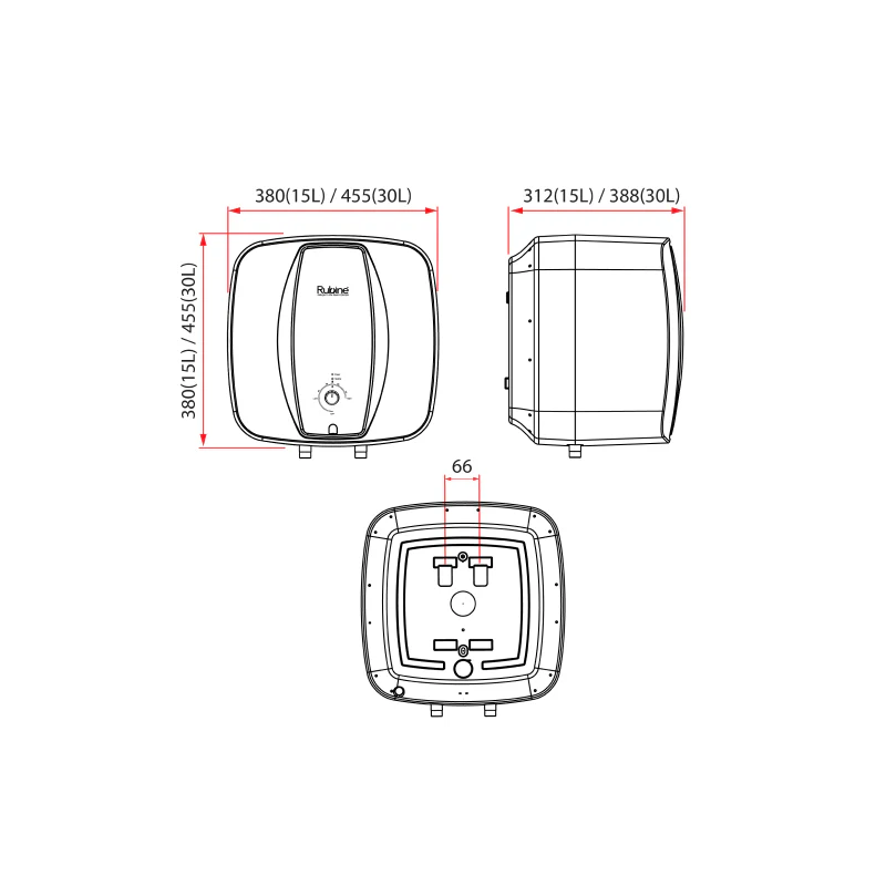 Rubine RWH-AR30A 30L Above-Sink Storage Water Heater - Image 2