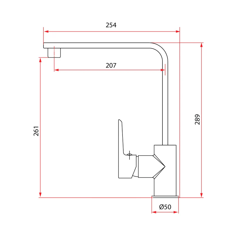 Rubine Sink Mixer STYLO 9144 WH White - Image 3