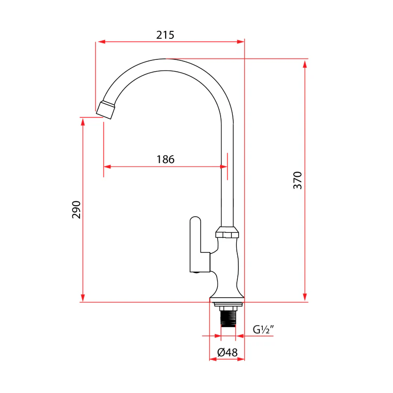 Rubine Sink Tab ALTA K91343 BK - Image 4