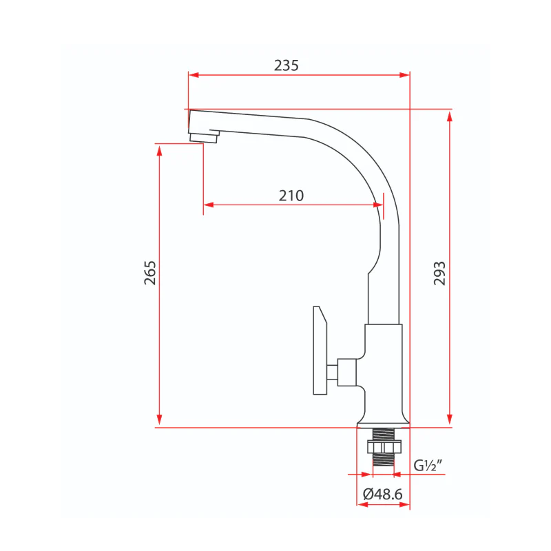 Rubine Sink Tap FRESCO K97347 - Image 3