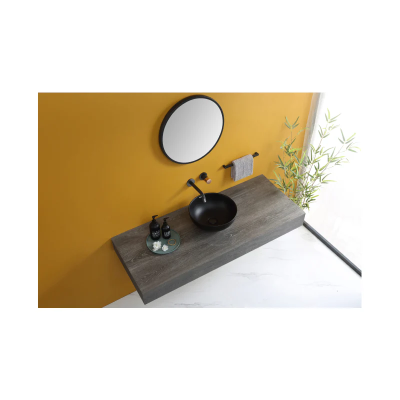 Rubine SPIN 36B-BK Countertop Round Ceramic Basin - Image 3