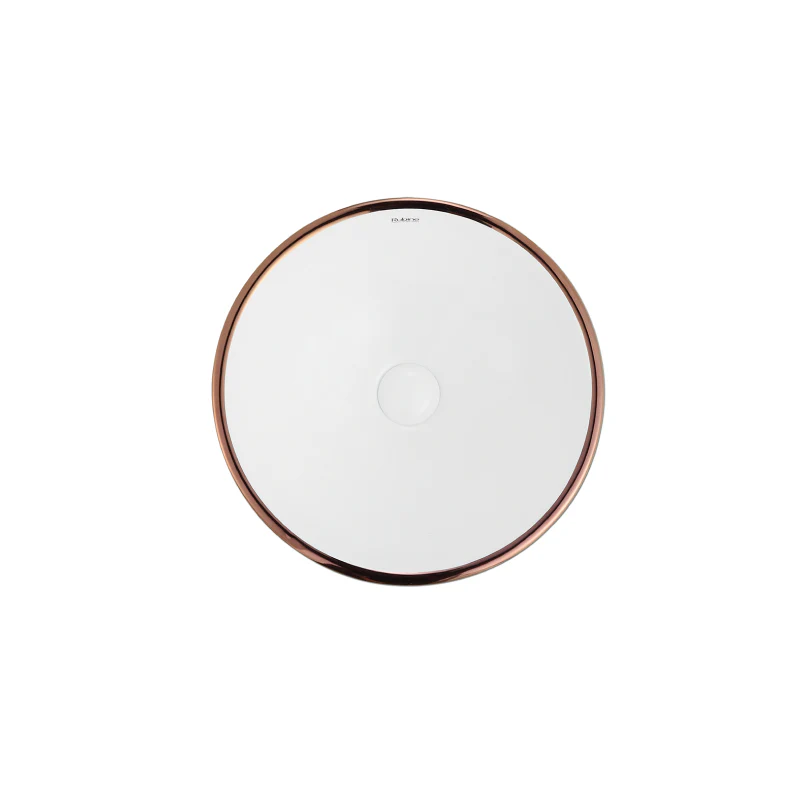Rubine SPIN 40B-BW Countertop Round Ceramic Basin - Image 2