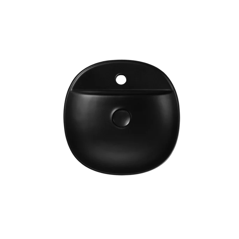 Rubine SPIN 40M-BK Countertop Round Ceramic Basin - Image 2